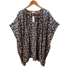 Loft Outlet Floral Kimono Cardigan Size M/L Boho Cottage Romantic Beachy Layer